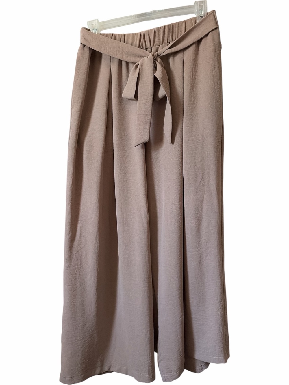 Ultra wide leg tie front elastic waist WITH POCKETS!